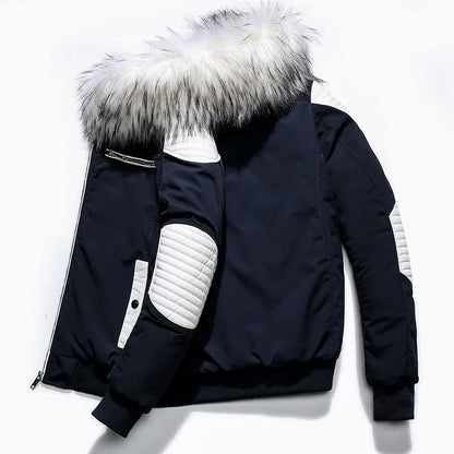 Parka Homme à Capuche Matelassée - Chaude et Épaisse pour l'Hiver