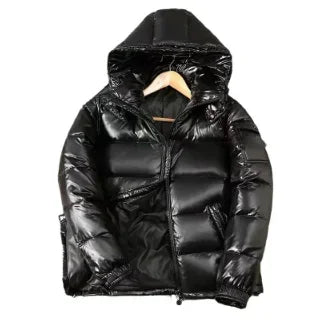Doudoune Homme Hiver Premium – Épaisse & Chaude, Capuche, Style Luxe Brillant | XXS-XXXL - BLACKBEARD OUTDOOR INDUSTRIES