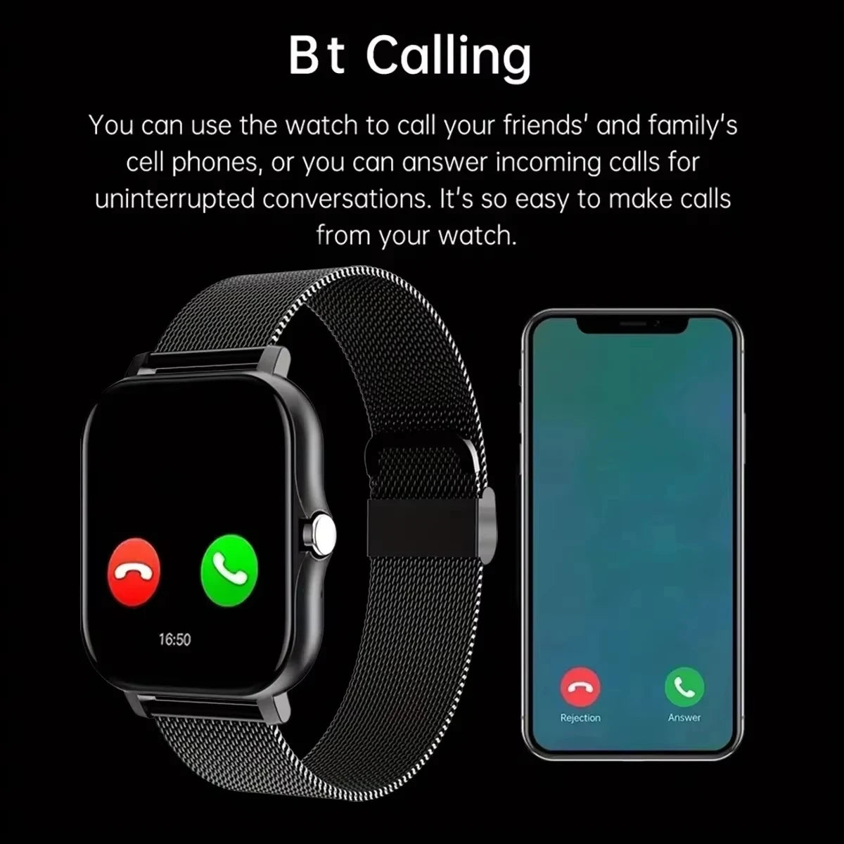 Montre connectée sport avec appels Bluetooth et GPS