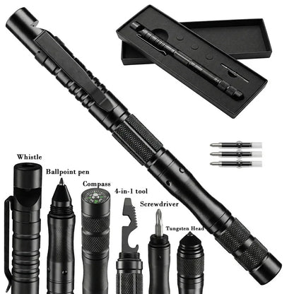 Stylo tactique multifonction avec lampe LED et outils