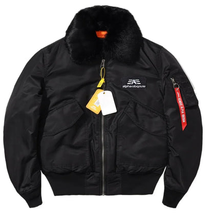 Blouson Aviateur Bomber Homme Hiver — Col Fourrure, Garnissage Coton Épais, Style Pilote Militaire | S à 4XL - BLACKBEARD OUTDOOR INDUSTRIES