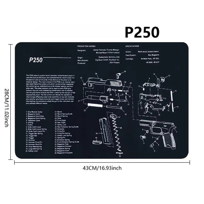 Tapis de Nettoyage pour Arme | Tapis Souris Multi-Armes – AR15, AK47, Remington 870, Glock, CZ75, P226, 1911… - BLACKBEARD OUTDOOR INDUSTRIES