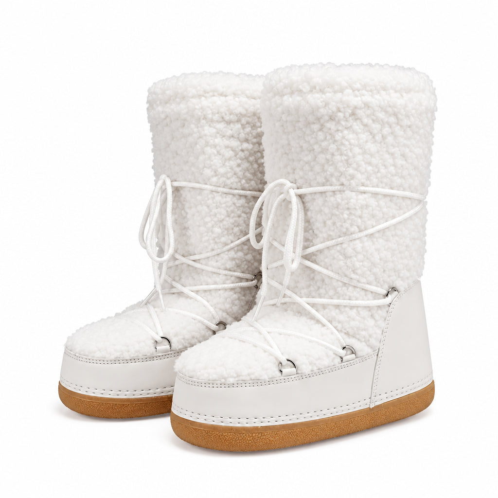 Bottes de neige à fourrure et semelle épaisse