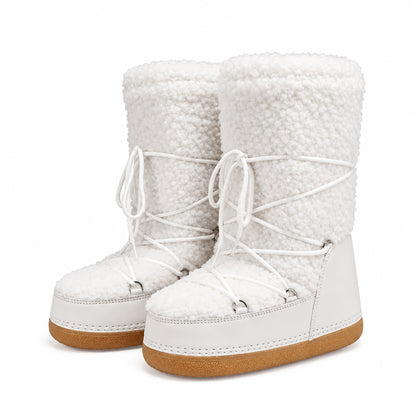 Bottes de neige à fourrure et semelle épaisse