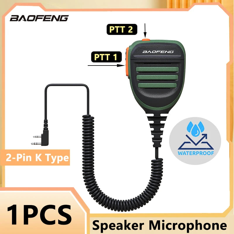 Baofeng BF-780 PTT Microphone à Distance pour Radio Walkie Talkie – Résistant à l'Eau pour Modèles UV-25L, M-5R, Quansheng UV-K5, UV-K6 et plus - BLACKBEARD OUTDOOR INDUSTRIES