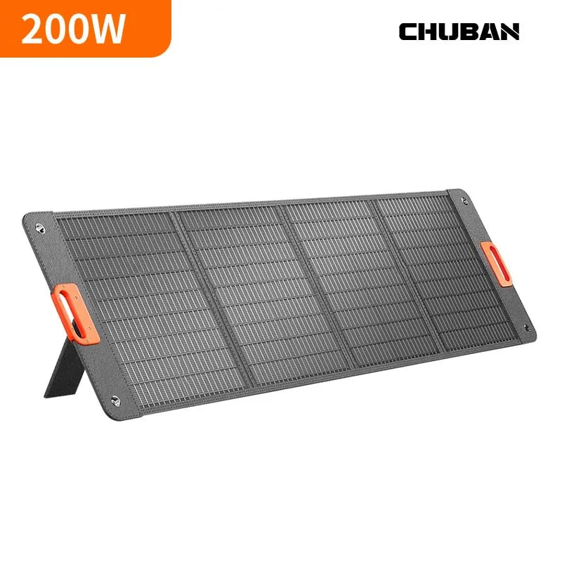 Panneau Solaire Portable 200W Pliable pour Générateur Électrique en Camping