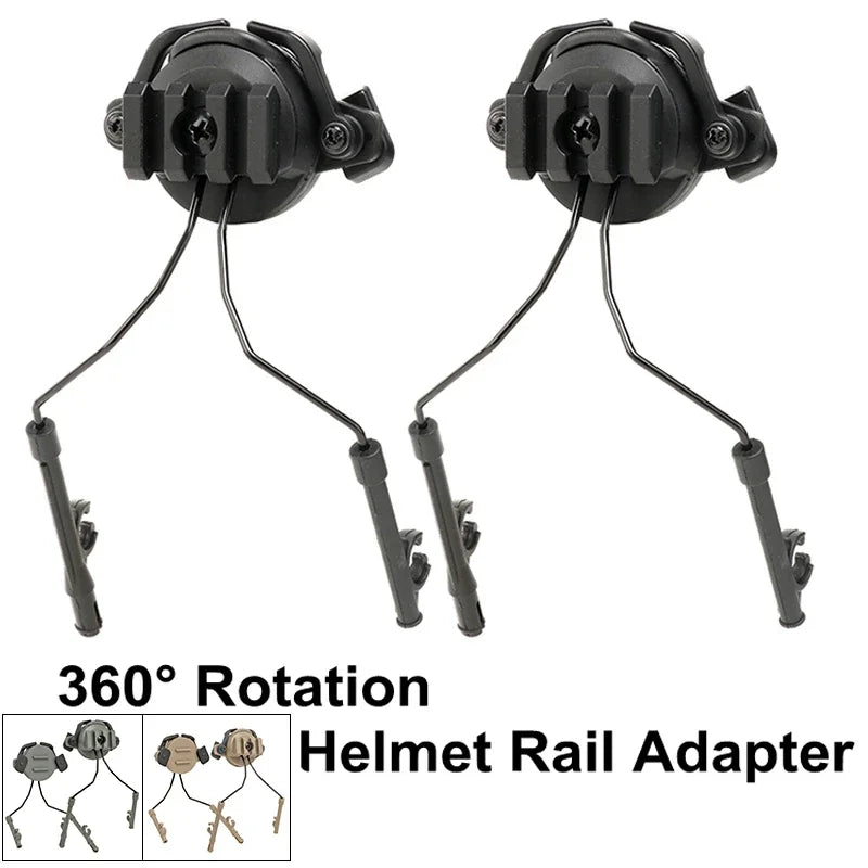 Support Casque Audio Tactique avec Adaptateur Rail pour Casque – Rotation 360° Ma boutique