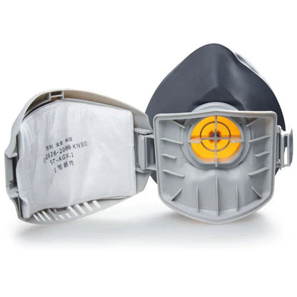 Masque Anti-Poussière avec 20 Filtres en Coton - Respirateur Demi-Visère pour Protection Contre la Poussière, Brouillard, Fumée et Gaz - Idéal pour l'Industrie, la Construction et le Travail Général BLACKBEARD OUTDOOR INDUSTRIES