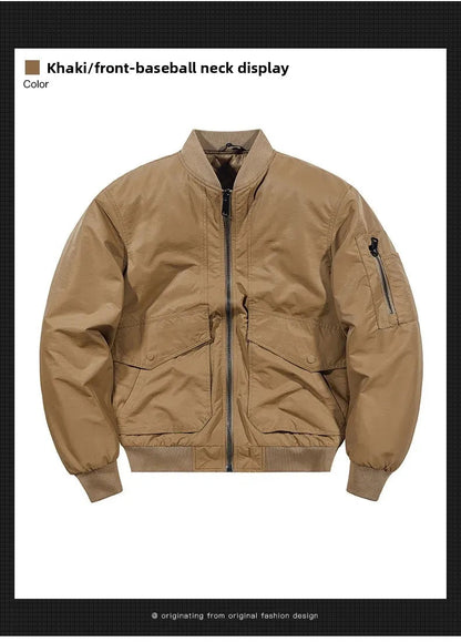 Men's Casual Thickened Cotton Jacket Removable Fur Collar Autumn Winter Warm Stand Collar Looseness Style Chinese Origin BLACKBEARD OUTDOOR INDUSTRIES