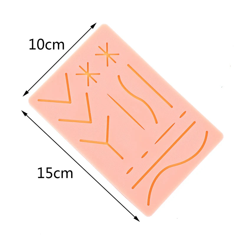 🩹 Tapis de Pratique pour Suture – Peau Silicone 3 Couches avec 14 Plaies Ma boutique