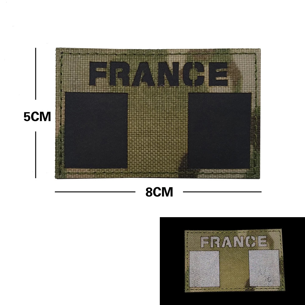 Patch Tactique France GIGN Infrared – Brodé avec Drapeau et Effet Réfléchissant IR - BLACKBEARD OUTDOOR INDUSTRIES