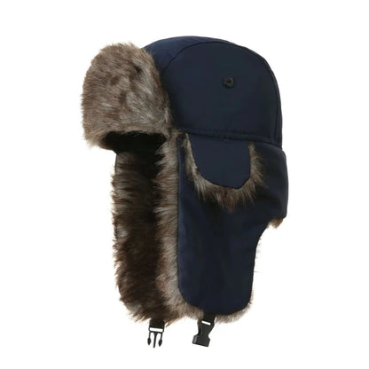 Chapka Ushanka Russe Imperméable - Doublure Fausse Fourrure, Ski et Hiver