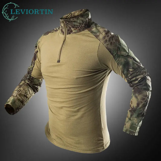 T-shirt Homme Manches Longues Outdoor — Modèle Patchwork Résistant - BLACKBEARD OUTDOOR INDUSTRIES