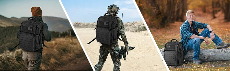 Sac à Dos Tactique 3 Jours – 38/45L | Imperméable, Résistant, Molle | Randonnée, Militaire, Survie - BLACKBEARD OUTDOOR INDUSTRIES