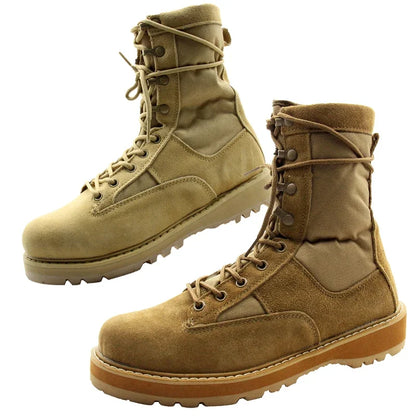 Bottes tactiques homme en cuir suédé