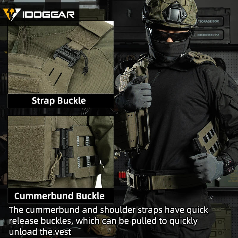 Gilet tactique IDOGEAR G4 quick release laser cut MOLLE - BLACKBEARD OUTDOOR INDUSTRIES