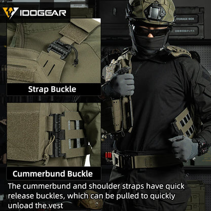 Gilet tactique IDOGEAR G4 quick release laser cut MOLLE - BLACKBEARD OUTDOOR INDUSTRIES