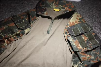 Ensemble Tactique GSG9 Camouflage Flecktarn GEN3 – Tenue Complète d’Entraînement Combat pour Forces Spéciales (Chemise + Pantalon à Manches Longues) - BLACKBEARD OUTDOOR INDUSTRIES
