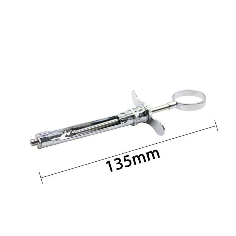 Seringue Dentaire Aspirante Acier Inoxydable avec Tête – Instrument Chirurgical Dentiste – Pointe Crochet ou Pointe Affûtée – Certifié CE