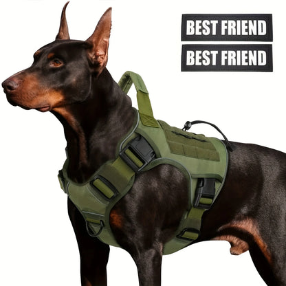 Gilet Harnais Grand Chien Réfléchissant – Vest K9 Ajustable avec Poignée