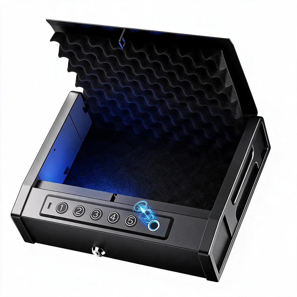 Coffre-fort biométrique compact à empreinte digitale