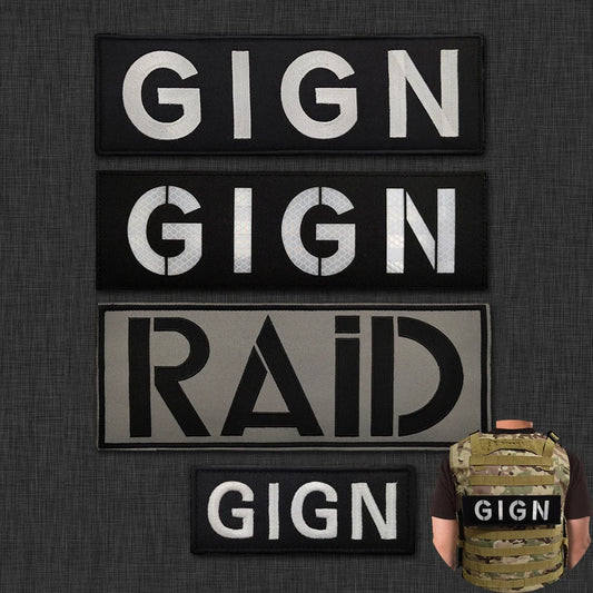 Patch Brodé BIG GIGN RAID BRI – Écusson Tactique France Hook & Loop - BLACKBEARD OUTDOOR INDUSTRIES