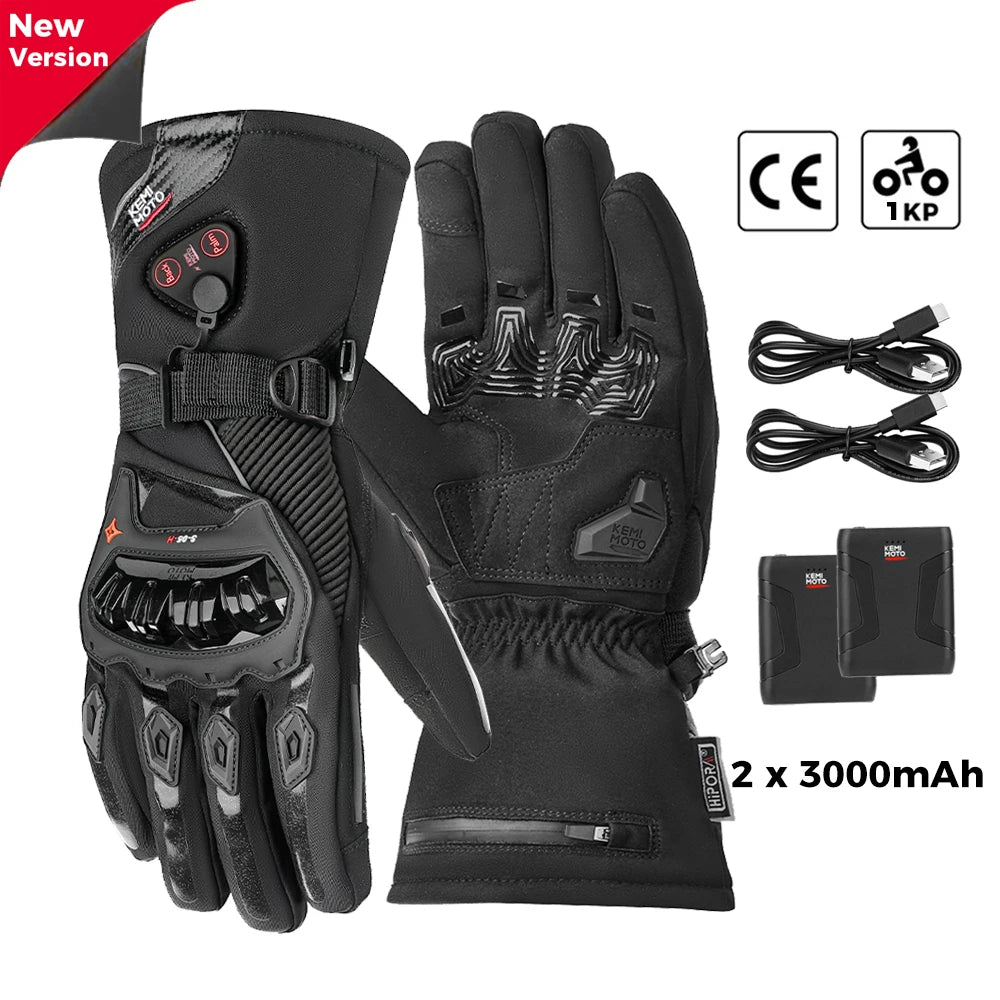 Gants chauffants rechargeables grand froid, tactiles et imperméables