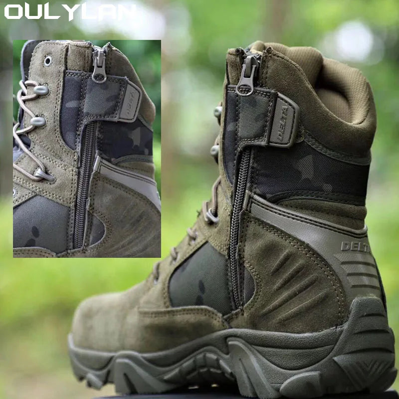Bottes Tactiques Camouflage Homme – Chaussures de Randonnée Combat Outdoor Unisexe