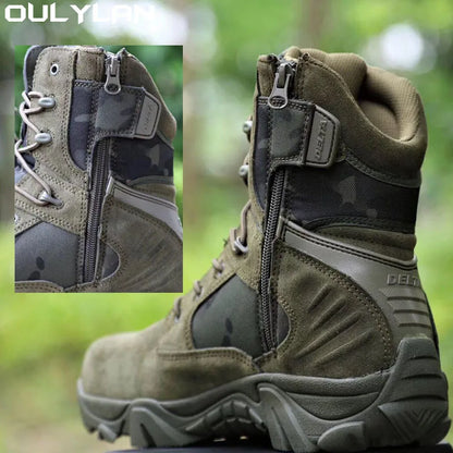 Bottes Tactiques Camouflage Homme – Chaussures de Randonnée Combat Outdoor Unisexe