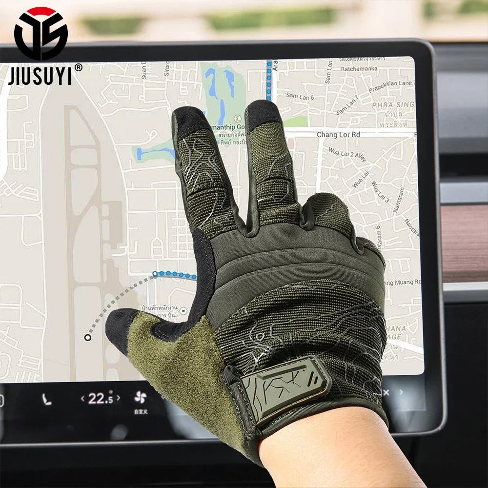 Gants Tactiques Respirants Doigts Complets - Compatibles Écran Tactile