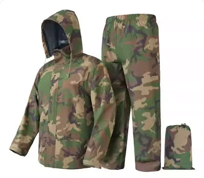 Ensemble de pluie camouflage Flecktarn veste à capuche et pantalon