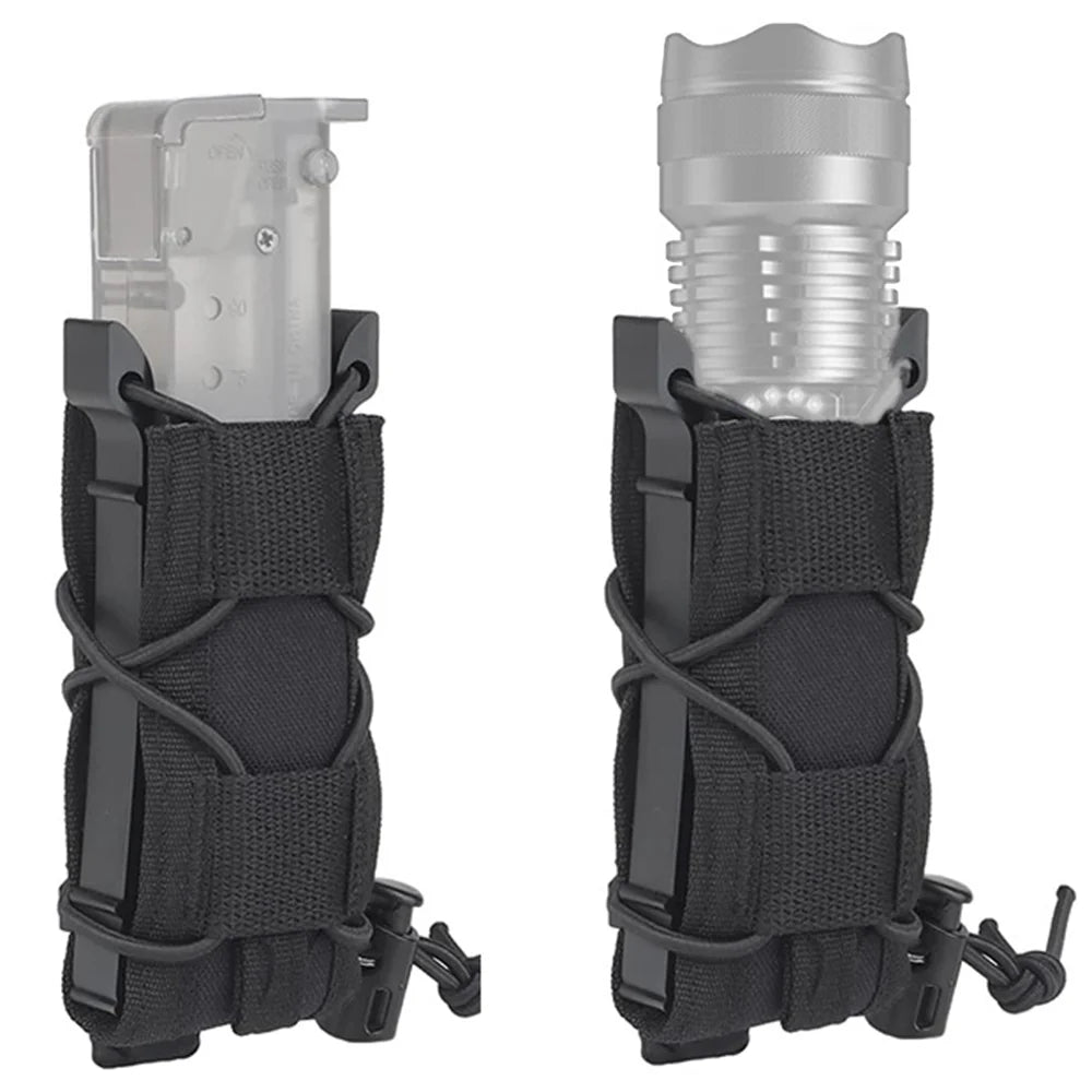 2 Pack Universal 9mm Single Pistol Mag Pouch – Porte-chargeur tactique MOLLE polyvalent - BLACKBEARD OUTDOOR INDUSTRIES