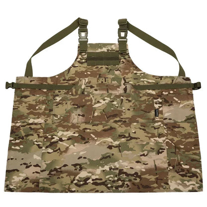 Tablier tactique 12 poches MOLLE, camouflage ou uni, taille unique