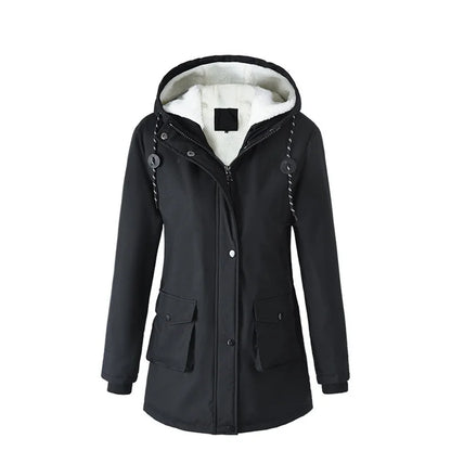 Parka longue femme à capuche – Doublure sherpa et coupe oversize