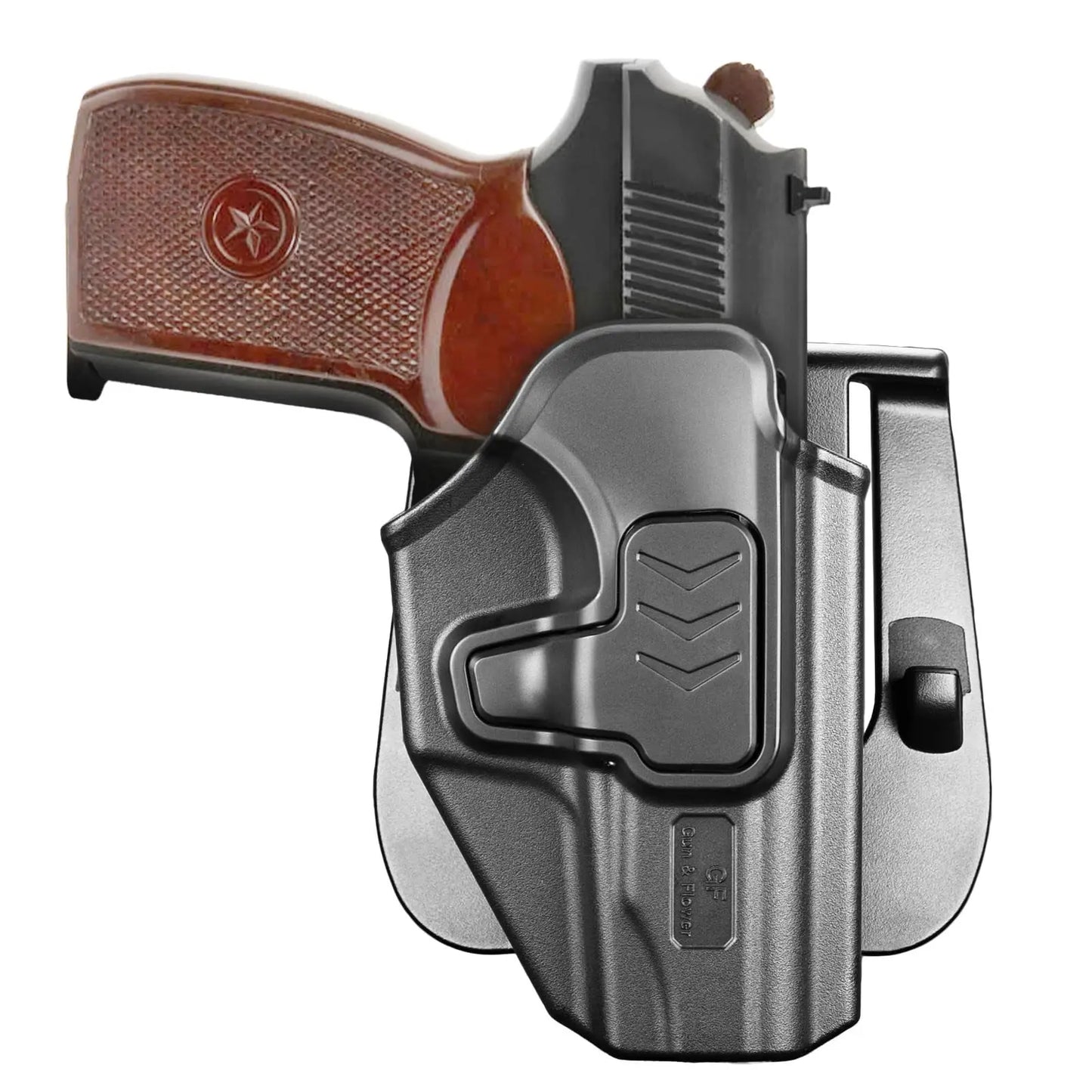 Holster OWB Makarov PM – Rétention Level II, Paddle 360°, Compatible Point Rouge & Canon Filетé | Ceintures 1,5″–2,25″ | Droitier - BLACKBEARD OUTDOOR INDUSTRIES
