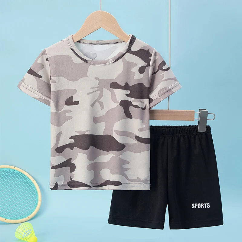 2-Pcs ensemble pour enfants camouflage en polyester Ma boutique