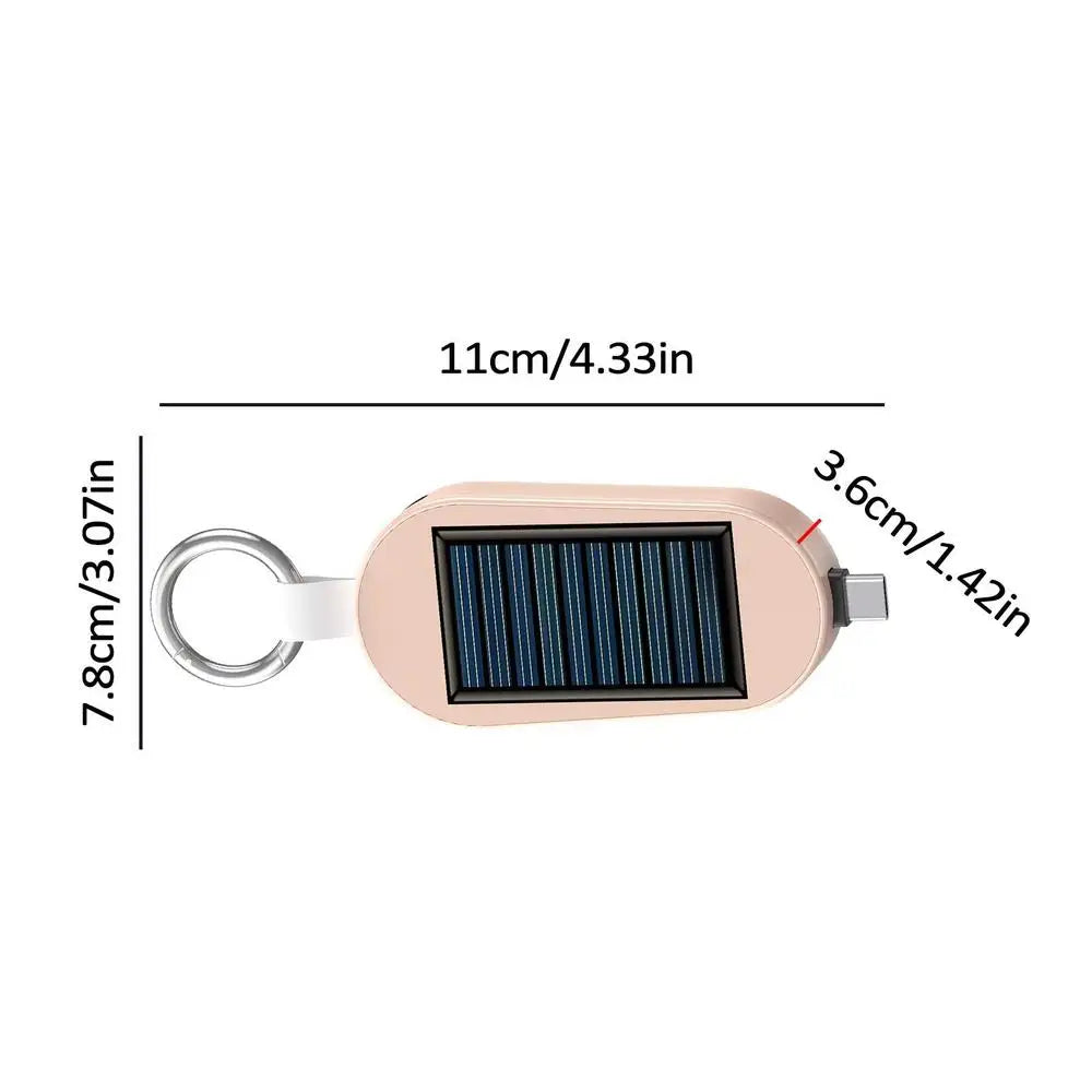 Mini Chargeur Solaire Portable 3000mAh Porte-Clés – Power Bank Sans Fil Compact - BLACKBEARD OUTDOOR INDUSTRIES