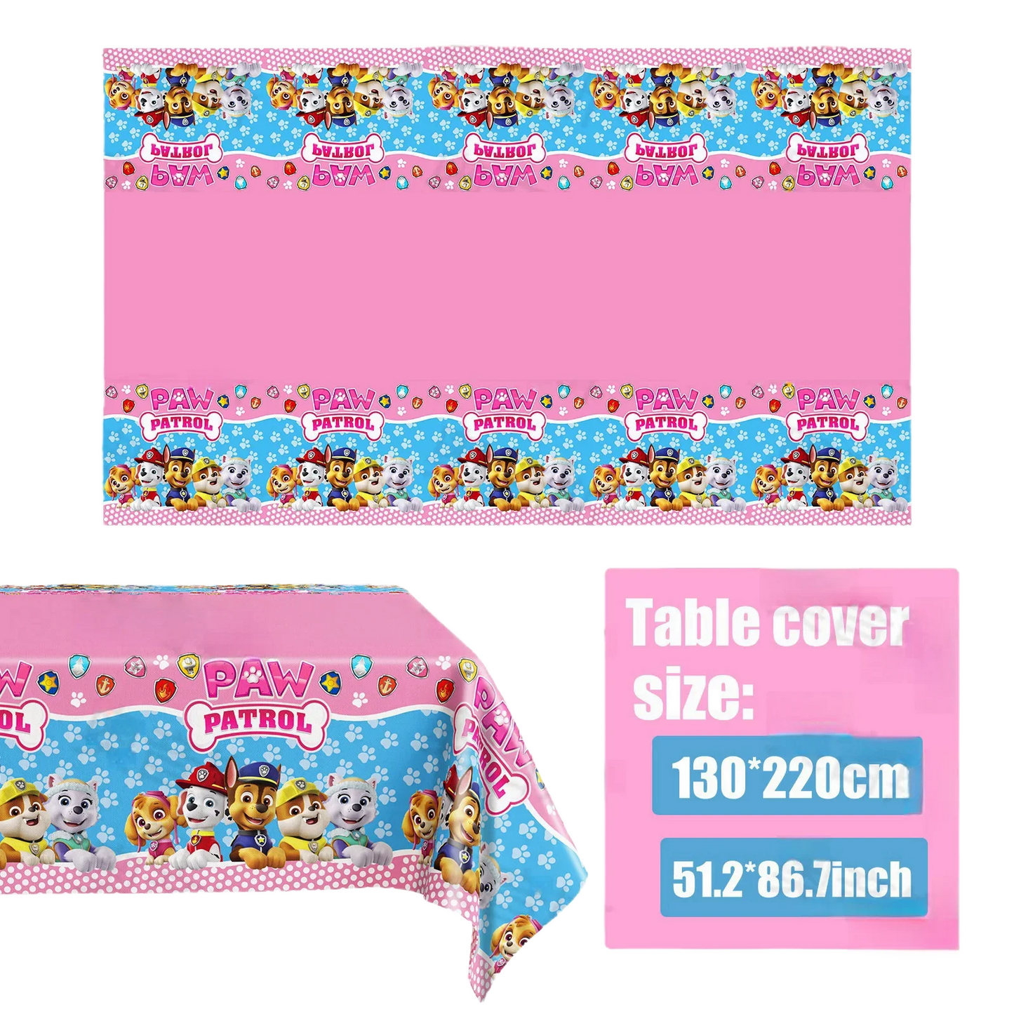 Paw Patrol nappe de table évènements festifs Ma boutique