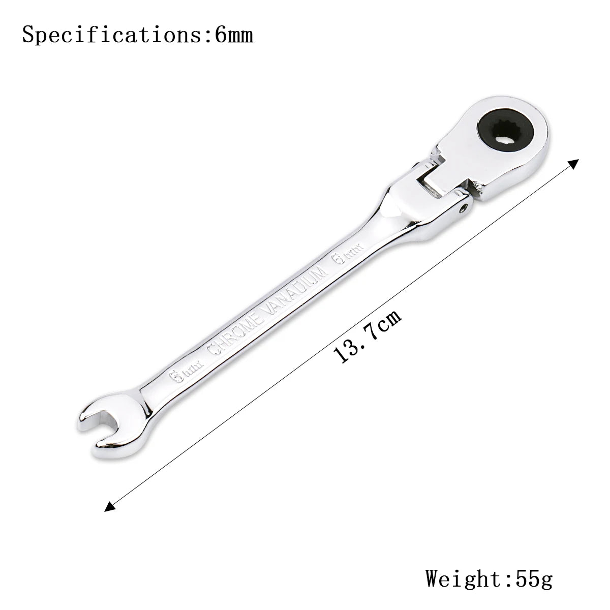 Clé à Cliquet Flexible 72 Dents en Acier Chrome Vanadium – 6 à 27 mm - BLACKBEARD OUTDOOR INDUSTRIES