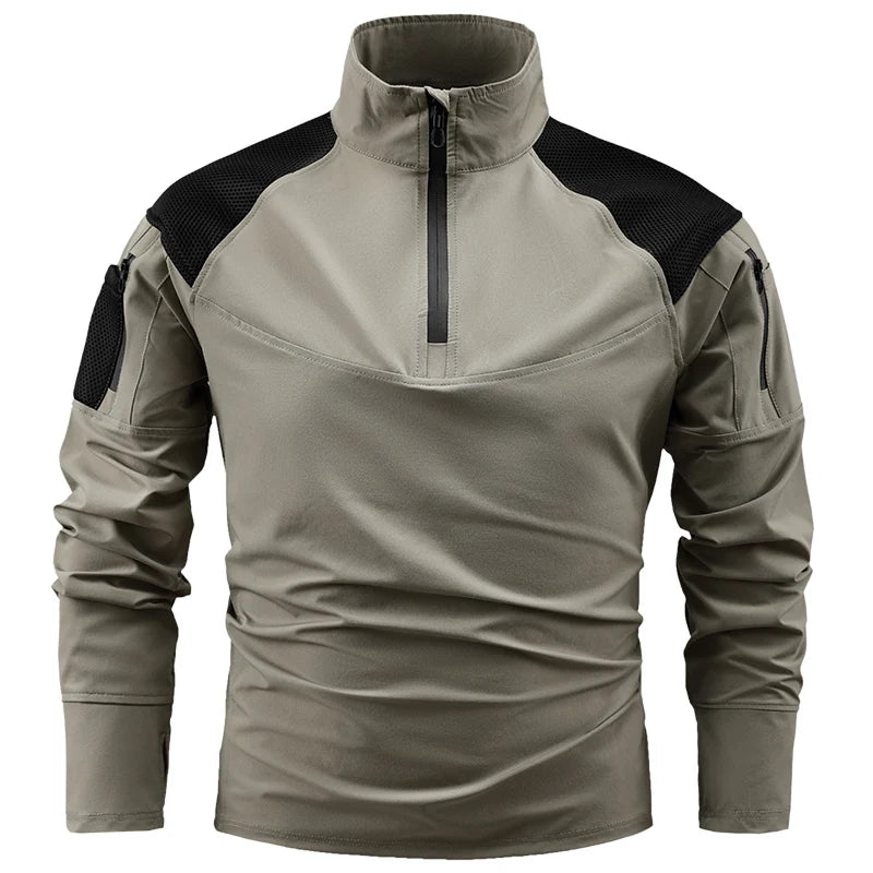 Chemise Tactique Manches Longues 1/4 Zip Ripstop