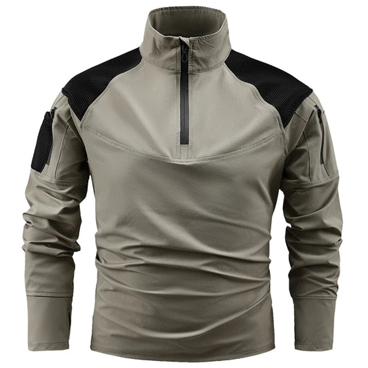Chemise Tactique Manches Longues 1/4 Zip Ripstop