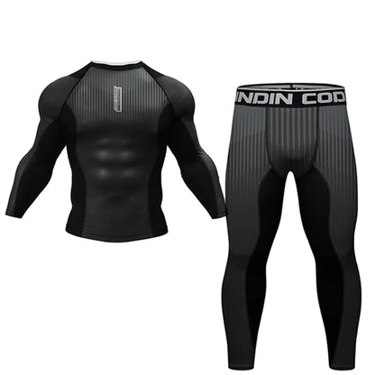 Ensemble Rashguard MMA – T-Shirt + Pantalon Compression – Jiu Jitsu / Kickboxing / Grappling - BLACKBEARD OUTDOOR INDUSTRIES