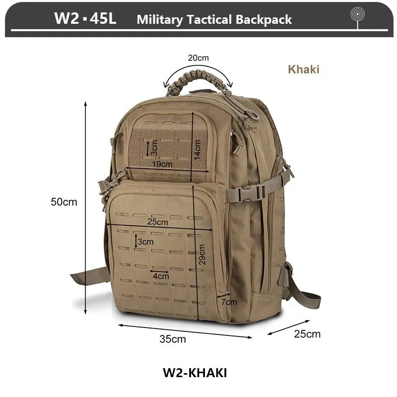 Sac à Dos Tactique 3 Jours – 38/45L | Imperméable, Résistant, Molle | Randonnée, Militaire, Survie - BLACKBEARD OUTDOOR INDUSTRIES