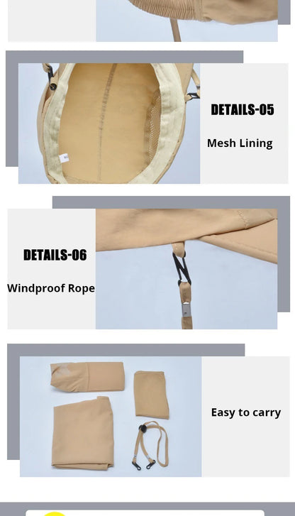 Chapeau de Protection UV d'Été – Casquette Anti-UV avec Protection du Cou et du Visage, Pliable, Séchage Rapide, Imperméable, Idéale pour Randonnée, Pêche et Activités Outdoor - BLACKBEARD OUTDOOR INDUSTRIES