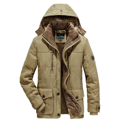 Parka Homme Hiver Coupe-Vent à Capuche Amovible – Polaire Chaude Grande Taille S-6XL - BLACKBEARD OUTDOOR INDUSTRIES