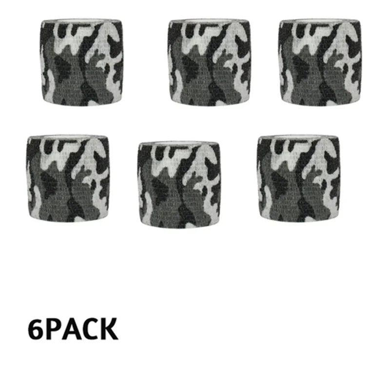 Lot de 6 Rouleaux de Bandes de Kinésiologie Camouflage – Bande Élastique de Soutien pour Coude et Genou - BLACKBEARD OUTDOOR INDUSTRIES