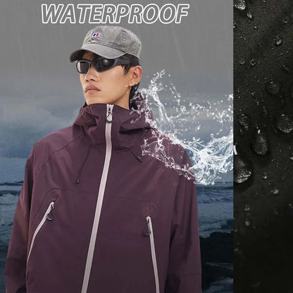Veste de Randonnée Imperméable et Coupe-Vent Unisexe avec Capuche – Veste de Sport Haute Qualité pour Randonnée, Course et Escalade - BLACKBEARD OUTDOOR INDUSTRIES