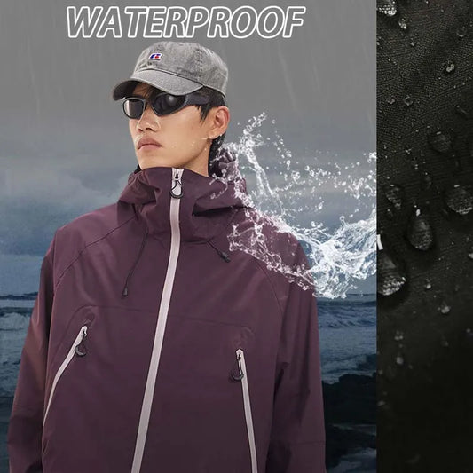 Veste de Randonnée Imperméable et Coupe-Vent Unisexe avec Capuche – Veste de Sport Haute Qualité pour Randonnée, Course et Escalade - BLACKBEARD OUTDOOR INDUSTRIES