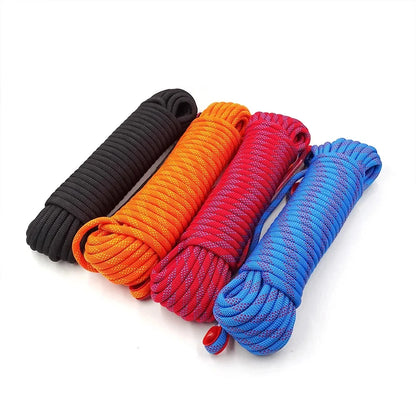 8mm Safety Life Rope Climbing Rope Static Rock Mountaineering Rope Outdoor Survival Fire Escape Car Rescue 10m 20m 30m 40m - BLACKBEARD OUTDOOR INDUSTRIES