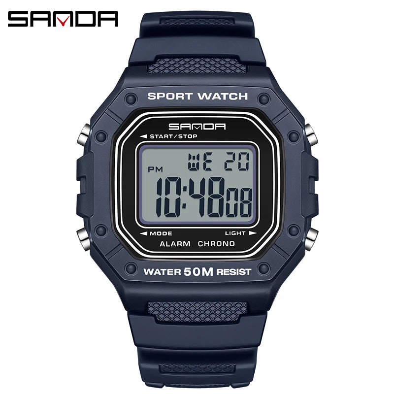 Montre Militaire Digitale SANDA 2156 – Sport LED Étanche 5 Bar Homme